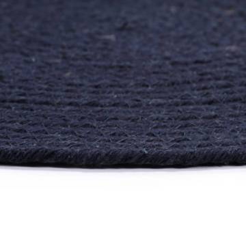 Navy Blue Cotton Placemats - 4 Pcs, 38 cm Round | Hipo Market