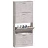 Shoe Cabinet Concrete Grey 59x17x150 cm - Stylish Design