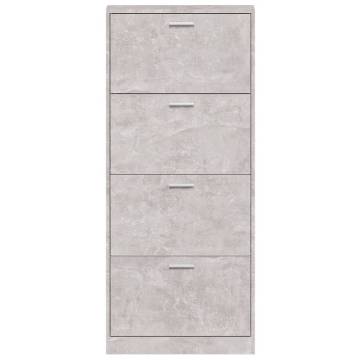 Shoe Cabinet Concrete Grey 59x17x150 cm - Stylish Design