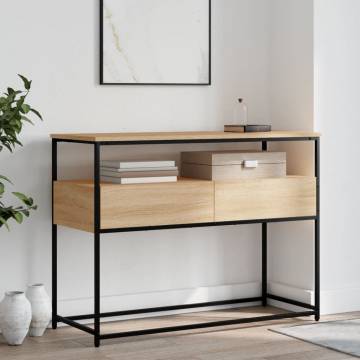Elegant Console Table in Sonoma Oak - 100x40x75 cm