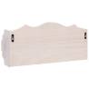 Stylish Wall Mounted Coat Rack - White Wood 50x10x23 cm