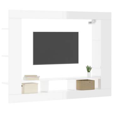 High Gloss White TV Cabinet - Stylish & Practical | HipoMarket