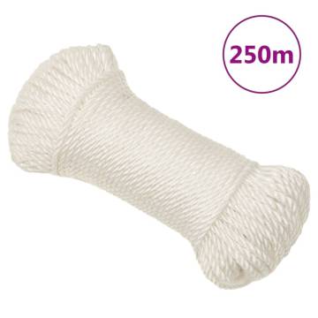 Work Rope White 6mm 250m Polypropylene - Durable & Versatile