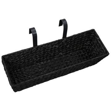 Garden Planters 2 pcs Water Hyacinth Black | Hipomarket UK