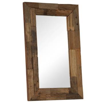 Reclaimed Wood Mirror 50x80 cm - Vintage Charm | HipoMarket