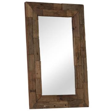 Reclaimed Wood Mirror 50x80 cm - Vintage Charm | HipoMarket