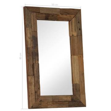 Reclaimed Wood Mirror 50x80 cm - Vintage Charm | HipoMarket