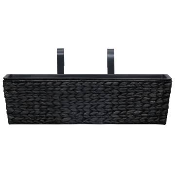 Garden Planters 2 pcs Water Hyacinth Black | Hipomarket UK