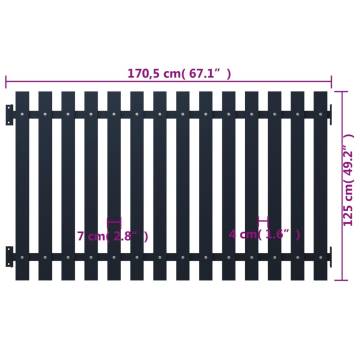 Anthracite Fence Panel 170.5x125 cm - Durable & Stylish