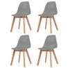  Dining Chairs 4 pcs Grey Plastic Colour grey Quantity in Package 4 