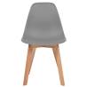 Elegant Grey Plastic Dining Chairs - 4 Pcs Set