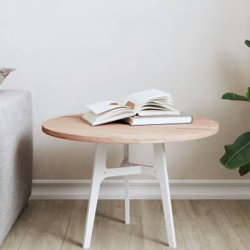 Round Solid Wood Beech Table Top Ø50 cm - Hipomarket