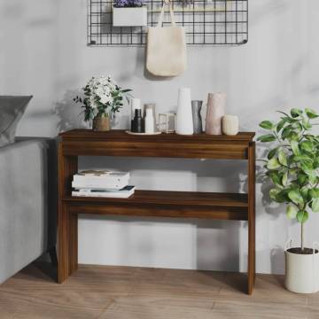Stylish Brown Oak Console Table - 102x30x80 cm | Hipomarket