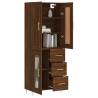 Stylish Highboard in Brown Oak - 69.5x34x180 cm | HipoMarket