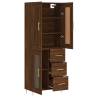 Stylish Highboard in Brown Oak - 69.5x34x180 cm | HipoMarket