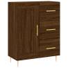 Stylish Highboard Brown Oak | Engineered Wood 69.5x34x180 cm