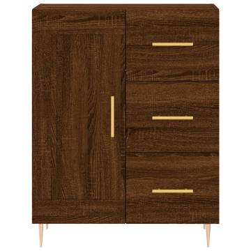 Stylish Highboard Brown Oak | Engineered Wood 69.5x34x180 cm