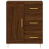 Stylish Highboard Brown Oak | Engineered Wood 69.5x34x180 cm