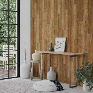 Wall Panels Wood Look Brown PVC - Transform Your Space