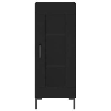 Stylish Highboard Black 34.5x34x180 cm - Hipomarket UK