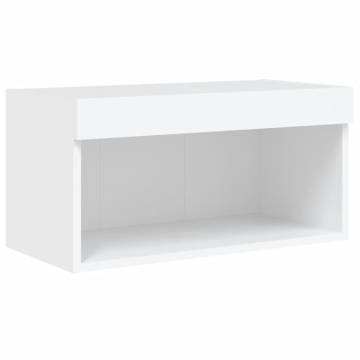 6 Piece TV Wall Units with LED - Stylish White Engineered Wood