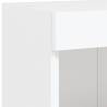 6 Piece TV Wall Units with LED - Stylish White Engineered Wood