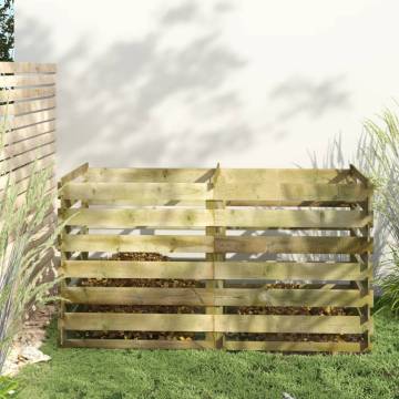 Slatted Compost Bin | Durable Pinewood 160x80x58 cm