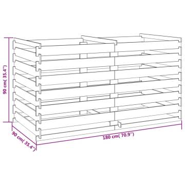 Slatted Compost Bin | Durable Pinewood 160x80x58 cm