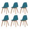  Dining Chairs 6 pcs Turquoise Plastic Colour turquoise Quantity in Package 6 