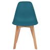 6 pcs Turquoise Plastic Dining Chairs - Elegant Design & Comfort