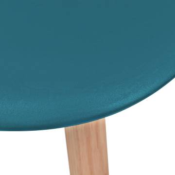 6 pcs Turquoise Plastic Dining Chairs - Elegant Design & Comfort