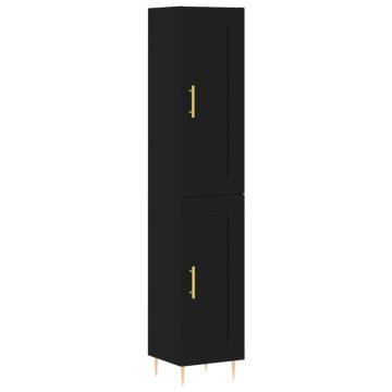 Elegant Highboard Black 34.5x34x180 cm - Durable Storage Solution