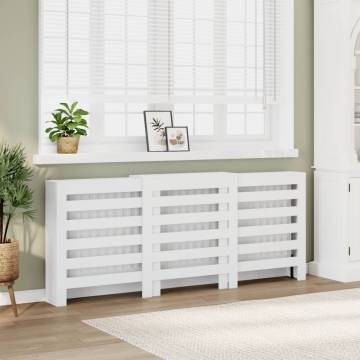 Radiator Cover White 205x21.5x83.5 cm - Modern Design