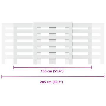 Radiator Cover White 205x21.5x83.5 cm - Modern Design