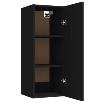 Hanging Wall Cabinet Black 34.5x34x90 cm | Hipomarket UK