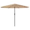 Garden Parasol with Steel Pole - 324x324 cm, Brown