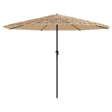 Garden Parasol with Steel Pole - 324x324 cm, Brown