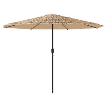 Garden Parasol with Steel Pole - 324x324 cm, Brown