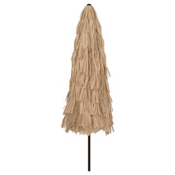 Garden Parasol with Steel Pole - 324x324 cm, Brown