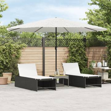 Garden Parasol with Steel Pole - 388x388 cm, White | HipoMarket