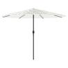 Garden Parasol with Steel Pole - 388x388 cm, White | HipoMarket