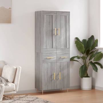 Elegant Highboard Grey Sonoma - Stylish Storage Solution