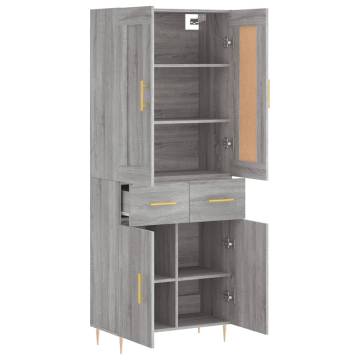 Elegant Highboard Grey Sonoma - Stylish Storage Solution