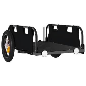 Durable Bike Trailer - Black Oxford Fabric & Iron Construction