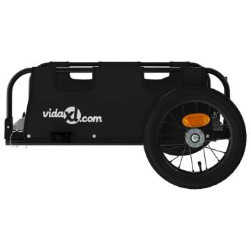 Durable Bike Trailer - Black Oxford Fabric & Iron Construction