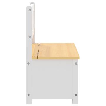 Children Storage Bench in White & Beige - 60x30x55 cm MDF