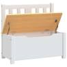 Children Storage Bench in White & Beige - 60x30x55 cm MDF