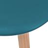 Elegant Turquoise Plastic Dining Chairs - Set of 2