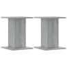 Speaker Stands 2 pcs Grey Sonoma | Durable Engineered Wood