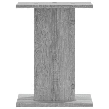 Speaker Stands 2 pcs Grey Sonoma | Durable Engineered Wood